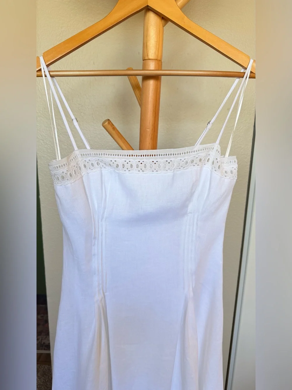 Reformation Pomona Linen Dress in white, brand new without tags, never worn. - Picture 8 of 15